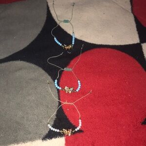 Elegant Butterfly Beaded Bracelets Set (3 bracelets included)